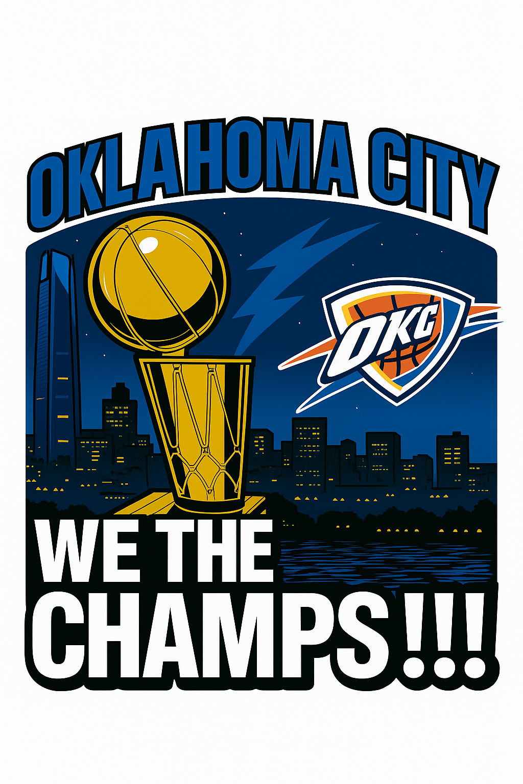 XXL Oklahoma City Thunder Championship T-Shirt